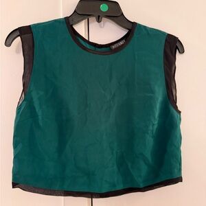 INTERMIX Sleeveless Sill Crop Tank Top